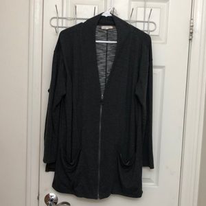Max studio cardigan zip up